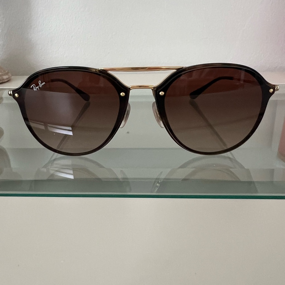 Ray-Ban Black,Brown Tortoiseshell Frame Sunglasses with Brown Gradient Lenses